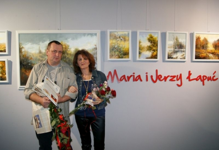 Fotorelacja z wernisażu malarstwa Marii i Jerzego Łapuć